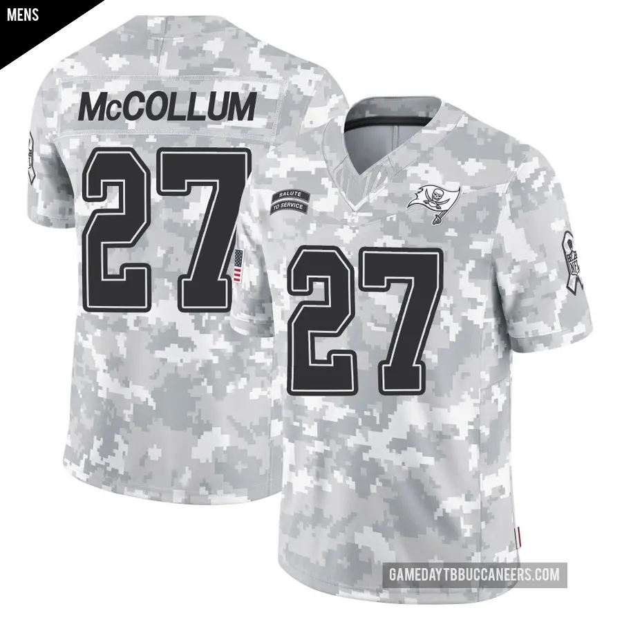 Men's Tampa Bay Buccaneers ＃27 Zyon McCollum Arctic Camo Limited 2024 Salute to Service Jersey