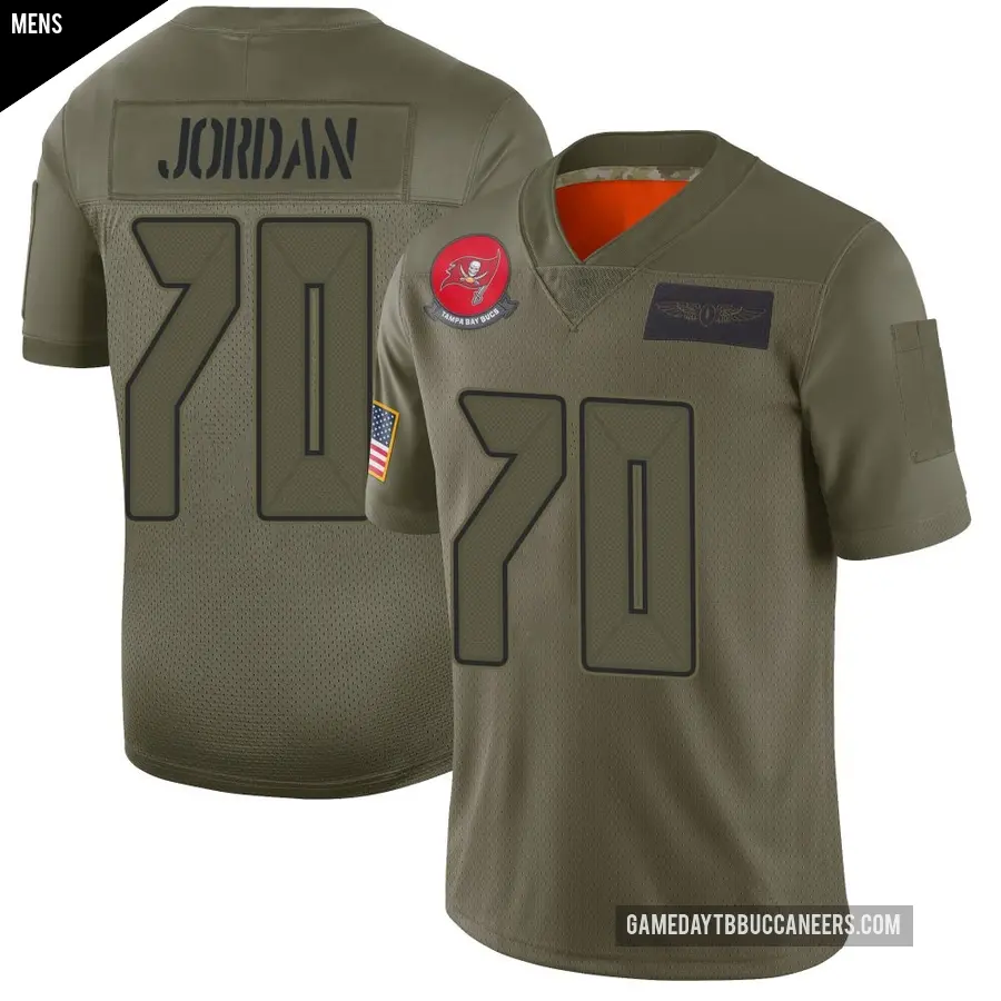 Men's Tampa Bay Buccaneers ＃70 Michael Jordan Camo Limited 2019 Salute to Service Jersey