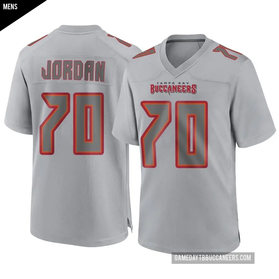 Men's Tampa Bay Buccaneers ＃70 Michael Jordan Gray Game Atmosphere Fashion Jersey