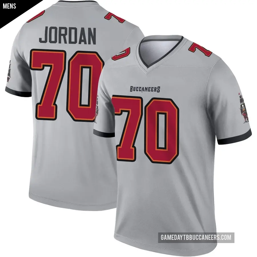 Men's Tampa Bay Buccaneers ＃70 Michael Jordan Gray Legend Inverted Jersey