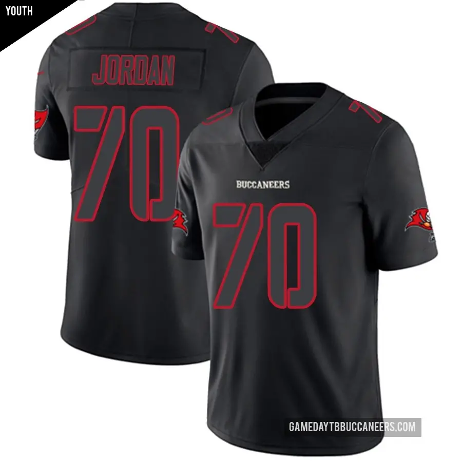 Youth Tampa Bay Buccaneers ＃70 Michael Jordan Black Impact Limited Jersey