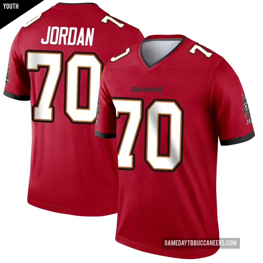 Youth Tampa Bay Buccaneers ＃70 Michael Jordan Red Legend Jersey